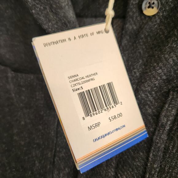 Casa Cabana Women's Size Small Sienna Charcoal Heather Flannel Shirt NWT - Picture 6 of 6